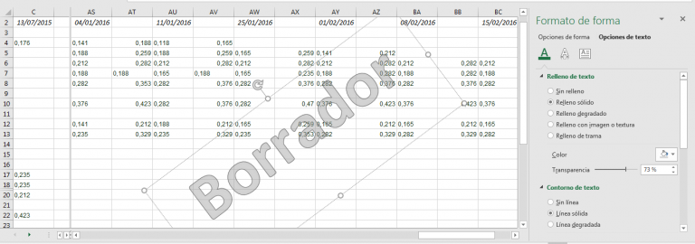 Marcas de agua en Microsoft Excel